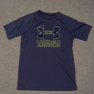 Under Armour Boys Blue Tee Youth LG